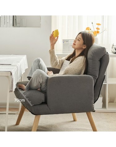니뜰리히 1인용 컴퓨터 소파 리클라이너 의자 린넨