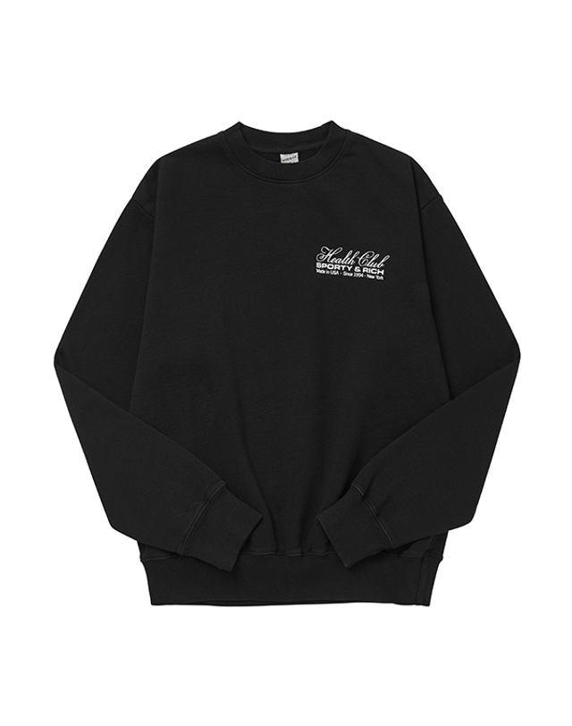 스포티앤리치 스포티앤리치 CR832BK 메이드 인 Usa (Made In Usa) 공용 맨투맨 착용컷
