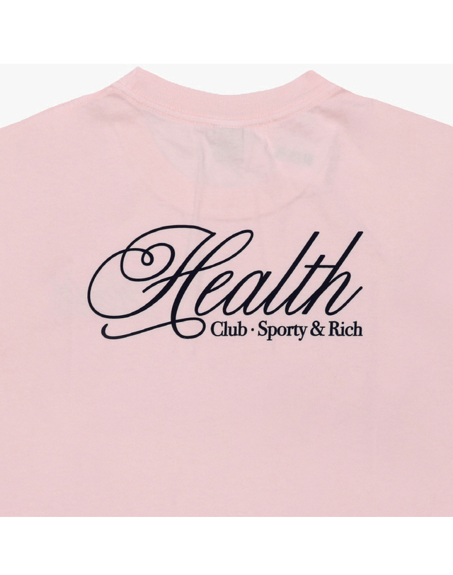 스포티앤리치 스포티앤리치 TO043620078P140 PINK DOLPHIN 헬스 (Health) 스크립트 공용 반팔티 착용컷