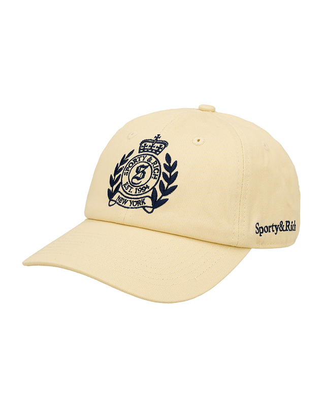 스포티앤리치 스포티앤리치 AC040606241CR01 CREAM 헬스&웰니스 크레스트 (H&W Crest) 로고 자수 볼캡 착용컷