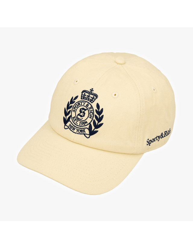 스포티앤리치 스포티앤리치 AC040606241CR01 CREAM 헬스&웰니스 크레스트 (H&W Crest) 로고 자수 볼캡 착용컷
