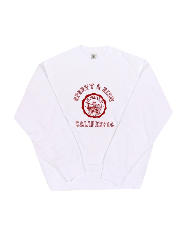 스포티앤리치 스포티앤리치 ST071606508WH01 WHITE 켈리포니아 엠블럼 (California Emblem) 공용 맨투맨 착용컷