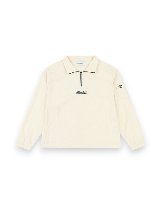 마로골프 MARO ANORAK ZIP PULLOVER -BEIGE- 착용컷