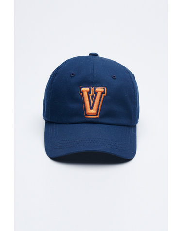 V포인트 로고 볼캡 NAVY