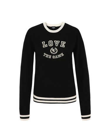 TENNIS CLUB 캐시 니트 - BLACK