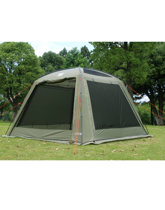 마운틴인스포츠 캠핑 이중문 사계절 쉘터 칸타타 320CMX320CM X220CM 착용컷