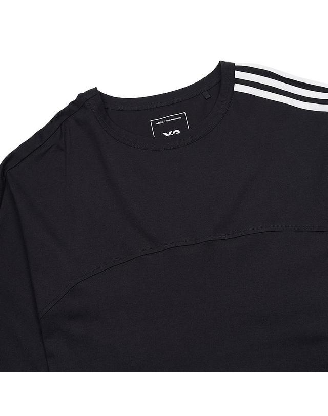 와이쓰리 [Y-3] SS25 남성 3 스트라이프 티셔츠 JN4986 BLACK 착용컷