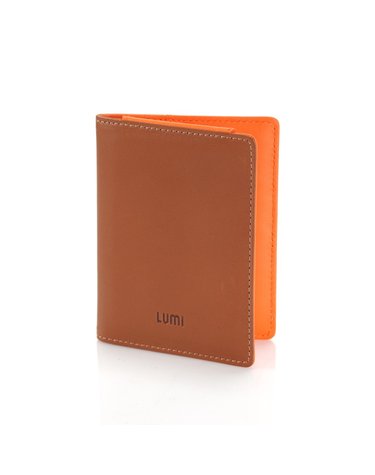 루미 여성 카드지갑 Paula Simple Card Wallet Beige Orange