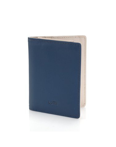 루미 여성 카드지갑 Paula Simple Card Wallet Navy Blue Taupe
