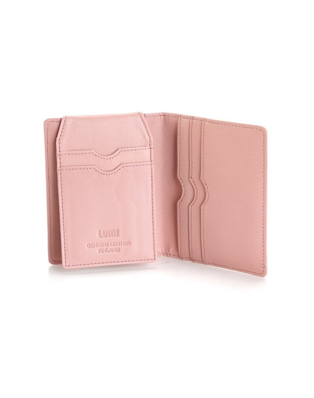 루미 루미 여성 카드지갑 Paula Simple Card Wallet MintBlush 밝은 연두 착용컷