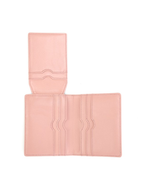 루미 루미 여성 카드지갑 Paula Simple Card Wallet MintBlush 밝은 연두 착용컷