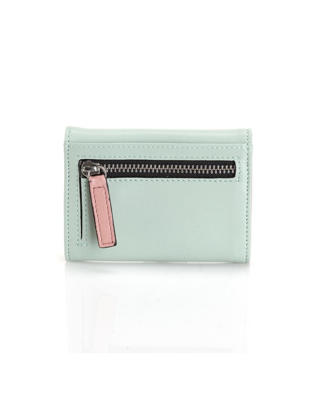 루미 루미 지퍼카드지갑 ASA Card Wallet Mint/Blush 밝은 연두 착용컷