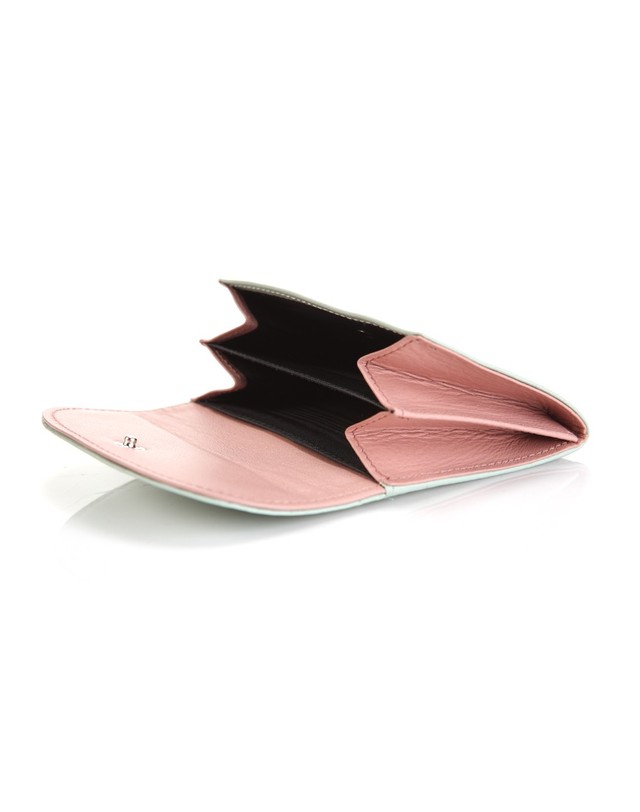 루미 루미 지퍼카드지갑 ASA Card Wallet Mint/Blush 밝은 연두 착용컷