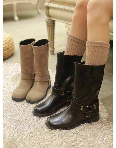 ljh037-7 Biker middle boots _ 2colors