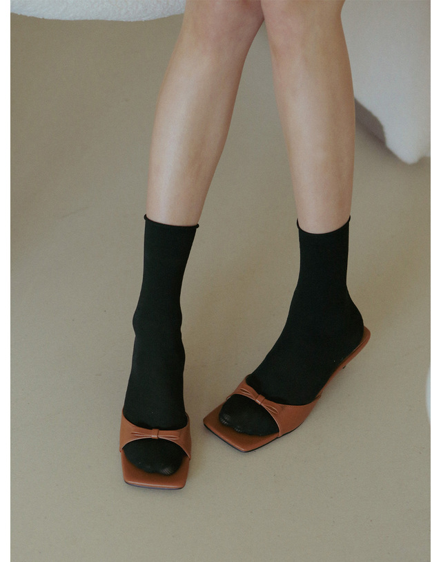 프리플라 cbb306 petit ribbon mules _ 4colors 착용컷