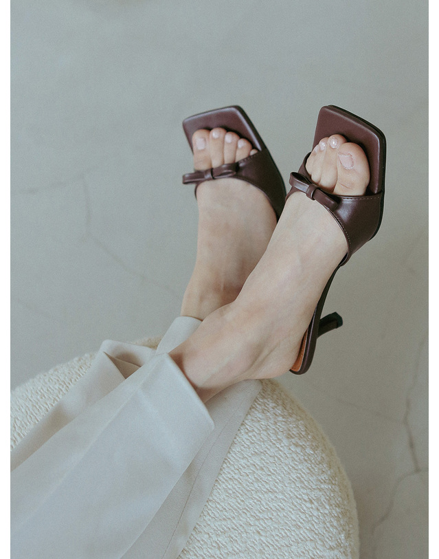 프리플라 cbb306 petit ribbon mules _ 4colors 착용컷