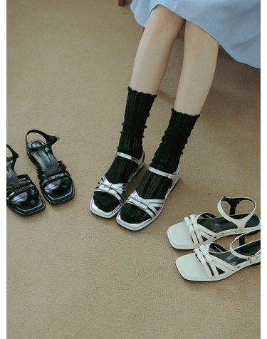 A150-8 ribbon strap sandal _ 3colors
