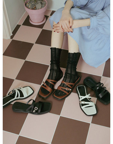 ljh053-7 belt x-strap mule _ 3colors