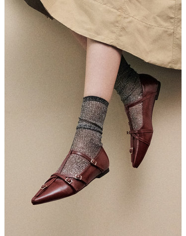 ljh072-7 point T strap maryjane flat _ 3colors