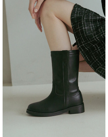 ljh005-5 line point middle boots _ 2colors