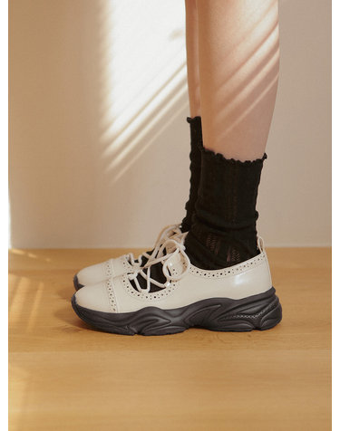 ljh096-7 cap toe strap platform loafer _ 2colors
