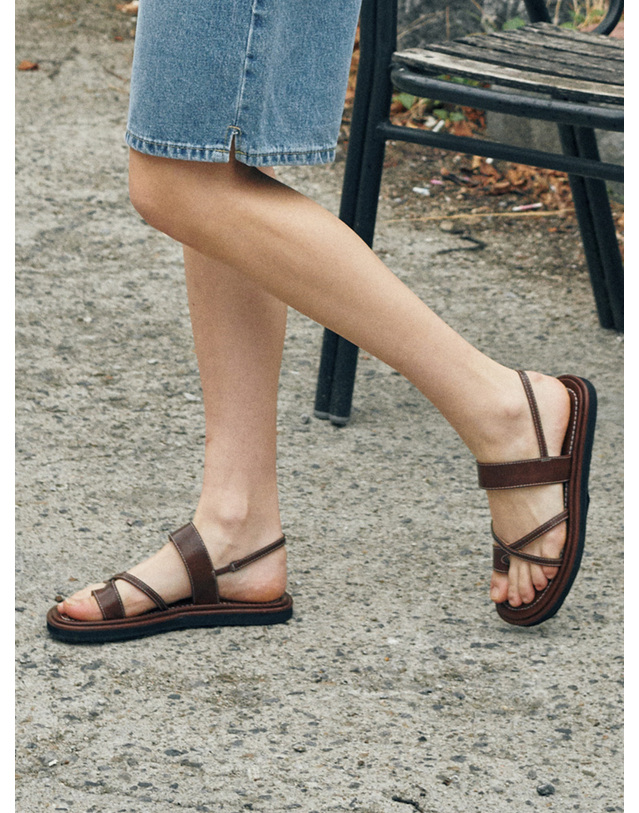 프리플라 ljh107-7 Cross Loop Slingback Sandals - 3 Colors 착용컷