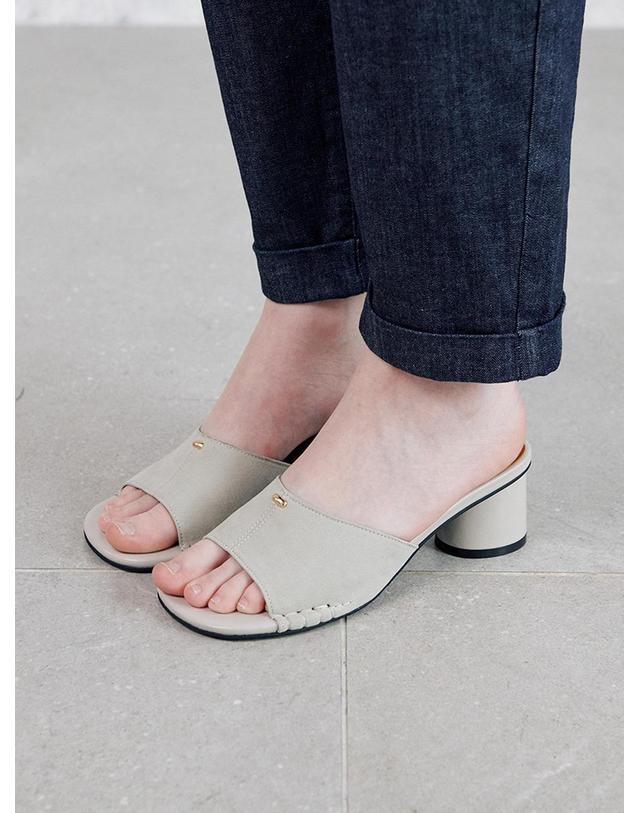 프리플라 ljh104-0 Cover Block Heel Mules - 3 Colors 착용컷