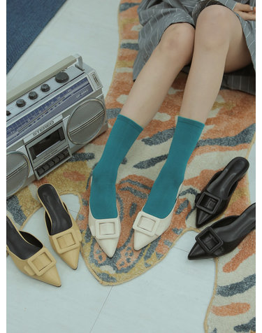 스틸레토 플랫 뮬_3colors (23a827)