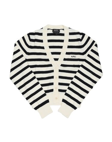 [명품] 라프리마 아페쎄 COGDK F22312 TAI OFF-WHITE/DARK NAVY 여성 가디건