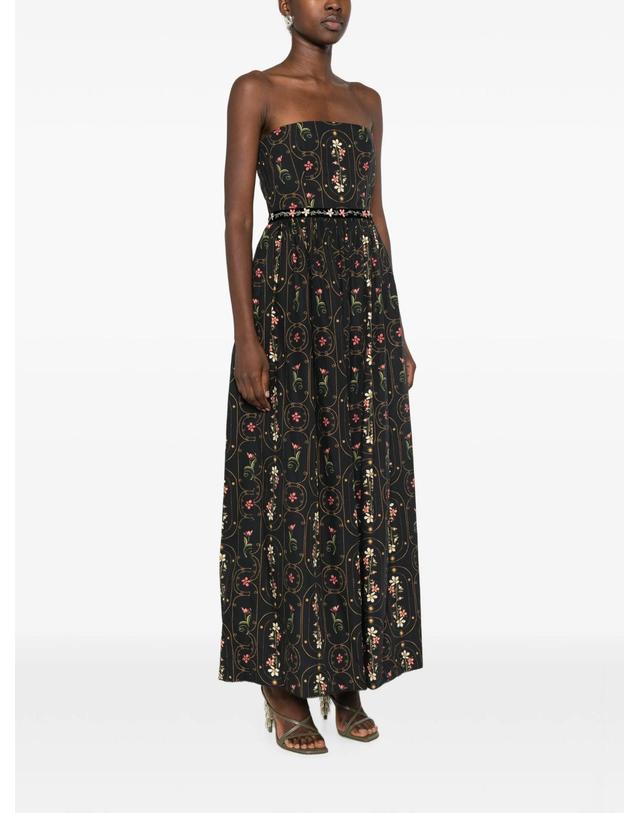 아구아 바이 아구아 벤디타 [해외직구] Agua By Agua Bendita Lienzo strapless floral print maxi dress 12139799970056 TP724667983 착용컷