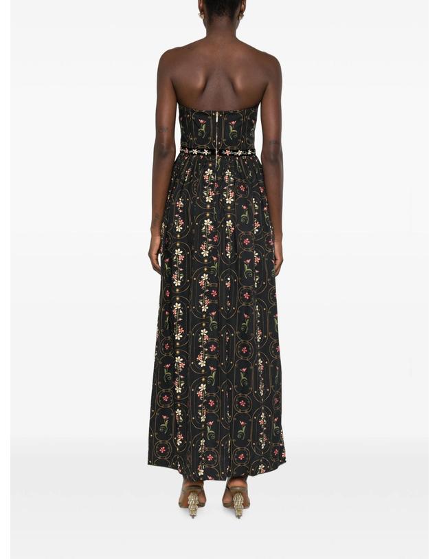 아구아 바이 아구아 벤디타 [해외직구] Agua By Agua Bendita Lienzo strapless floral print maxi dress 12139799970056 TP724667983 착용컷