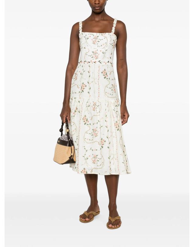 아구아 바이 아구아 벤디타 [해외직구] Agua By Agua Bendita Nispero floral print linen dress 12219426472200 TP725557066 착용컷
