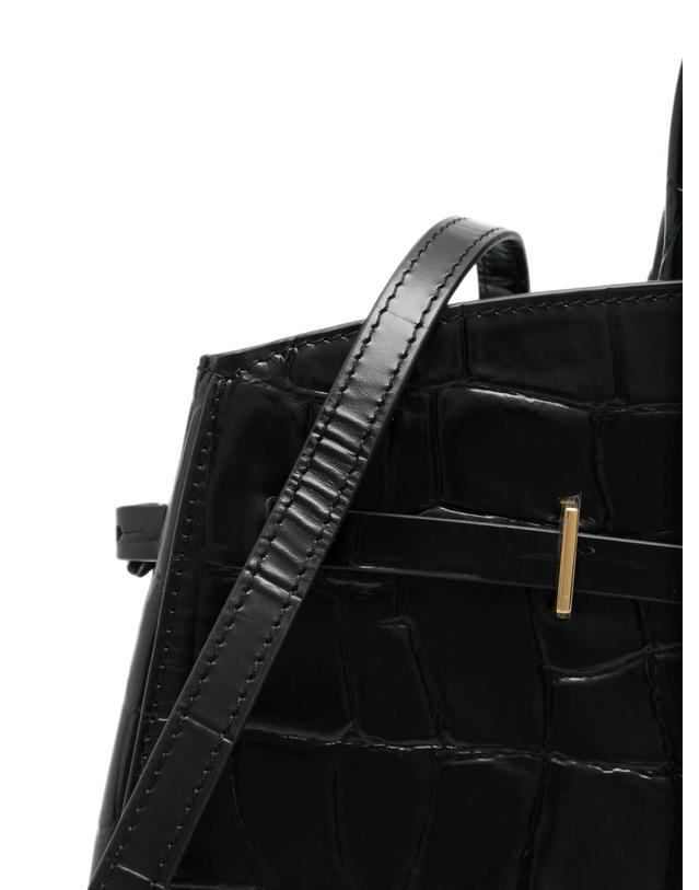 드멜리어 [해외직구] 드멜리어 Hudson croc effect tote bag 12269052723464 TP725678156 착용컷