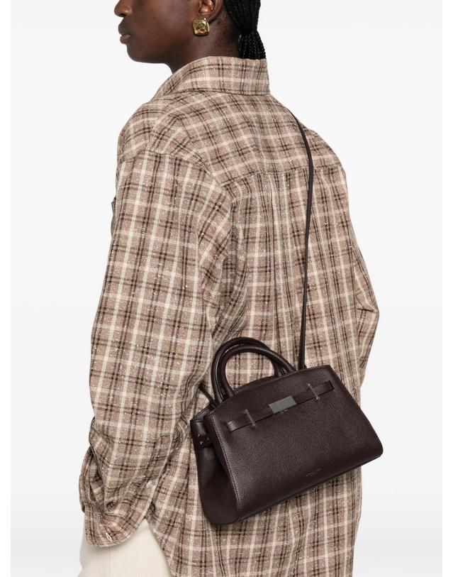 드멜리어 [해외직구] 드멜리어 Hudson grained leather top handle mini bag 12269053772040 TP725678760 착용컷