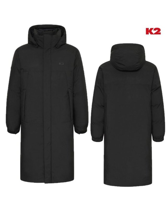 케이투 [갤러리아] K2 케이투 공용 다운 겨울 벤치파카 롱패딩 GUW26591 착용컷