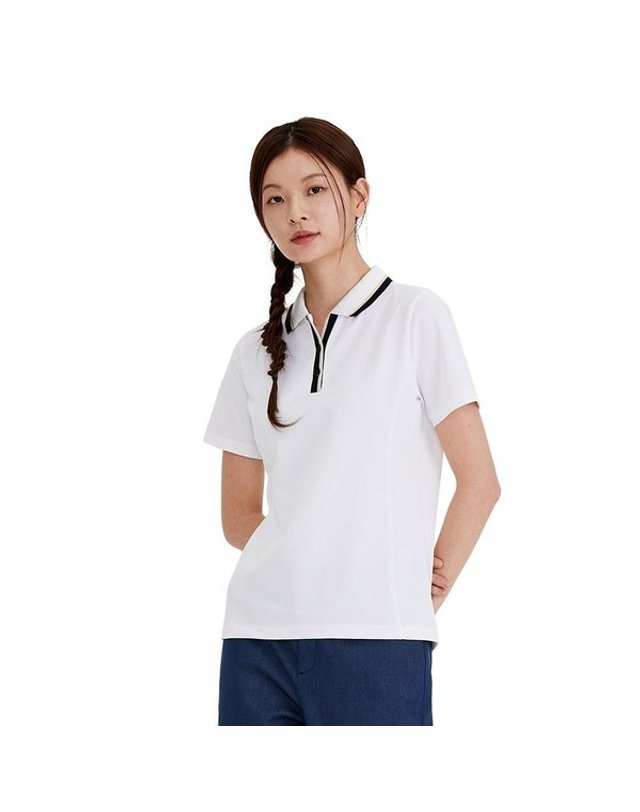 밀레 [갤러리아] LD 라니 카라 티셔츠_MLUUT672 착용컷