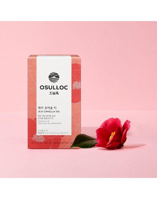 오설록 [갤러리아] [오설록][정상가11000원] 제주 동백꽃 티 20입 착용컷