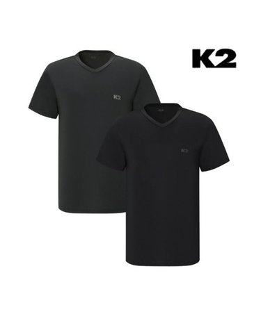 [갤러리아] K2 남녀공용 브이넥 냉감 쿨 반팔티 BOOST_1+1 밸류 패키지 KMM25289