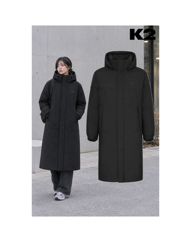 [갤러리아] K2 남녀공용 겨울 롱패딩 롱다운 벤치파카 무봉제 방한 다운점퍼 GUW26591