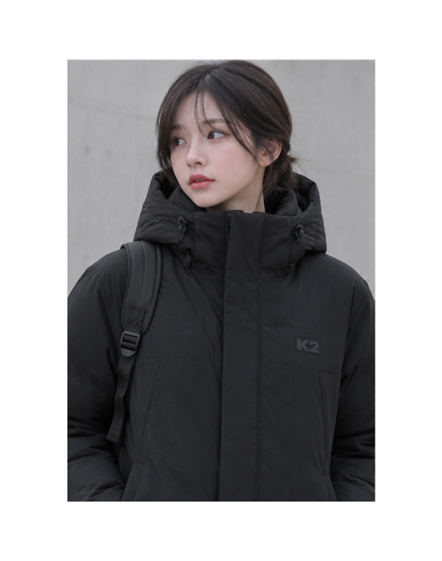 케이투 [갤러리아] K2 남녀공용 겨울 롱패딩 롱다운 벤치파카 무봉제 방한 다운점퍼 GUW26591 착용컷