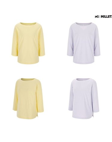 [갤러리아] [MILLET] 캐주얼한 8부 소매 본느 여성 라운드 티셔츠 (MVSST802)