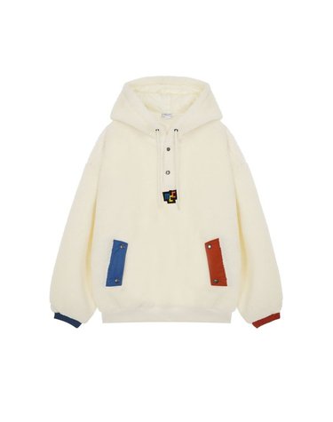 [갤러리아] FLEECE HOODIE CREAM_ZMPFT901