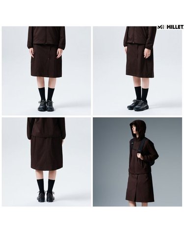 [갤러리아] [MILLET] 여성FW 따뜻한 기모메쉬 안감과 패딩 충전된 스커트 (MXVWP584)
