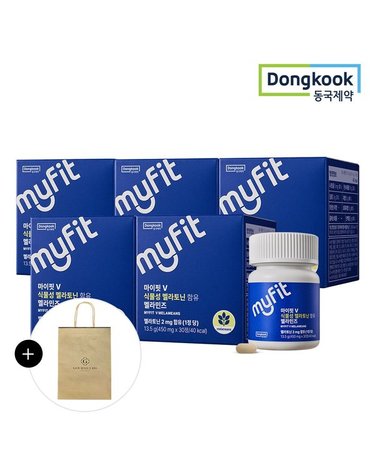[갤러리아] [쇼핑백증정][동국제약]마이핏 100% 식물성 멜라토닌 함유 멜라민즈(30정) 5박스
