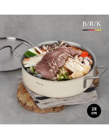 [갤러리아] [BRK] 노르딕 통5중 전골냄비 28cm 크림 화이트