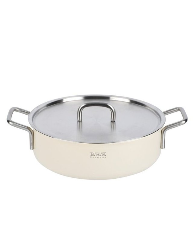 비알케이 [갤러리아] [BRK] 노르딕 통5중 전골냄비 28cm 크림 화이트 착용컷