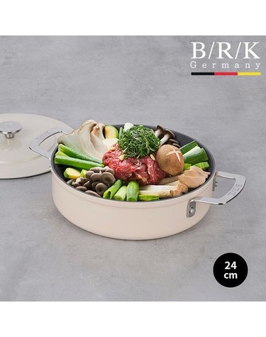 [갤러리아] [BRK] 에볼루션 풀 인덕션 전골냄비 24cm (밀크)