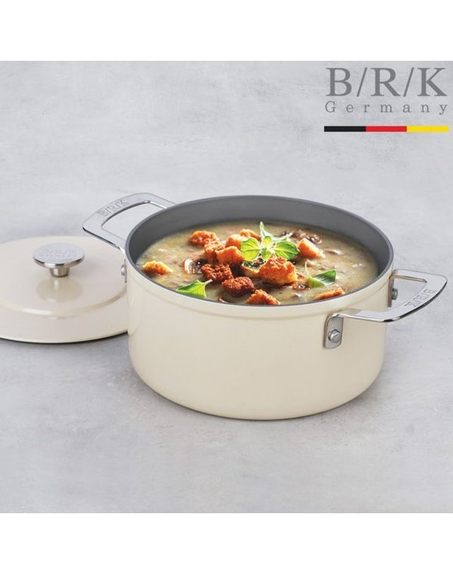 비알케이 [갤러리아] [BRK] 에볼루션 풀 인덕션 양수냄비 20cm (밀크) 착용컷