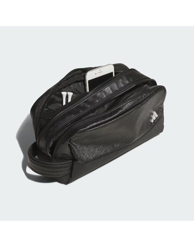 아디다스골프 [갤러리아] [아디다스 골프][공용]PU Leather 2WAY 지퍼 골프 파우치[JZ4378] 착용컷