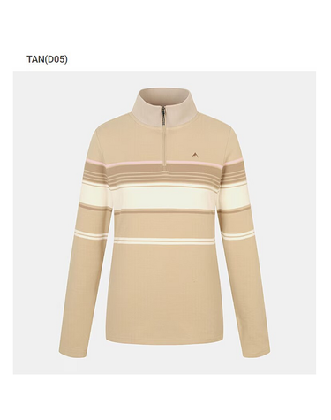 [갤러리아] 네파 [정상가:129,000원] 여성 스트라이프 패턴 목크넥 집업 티셔츠 7J65441